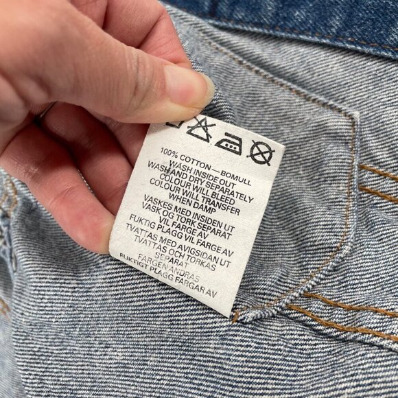 Vintage Levi's Denim Jean Trucker Jacket Womens Size XS Made in Great Britain - Picture 9 of 11